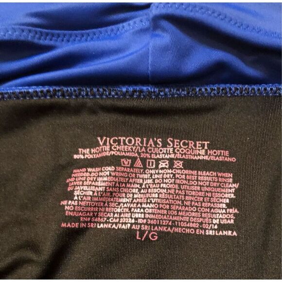 Victoria's Secret Swim The Hottie Cheeky Bikini Bottom Ruched Royal Blue Large - Picture 8 of 8